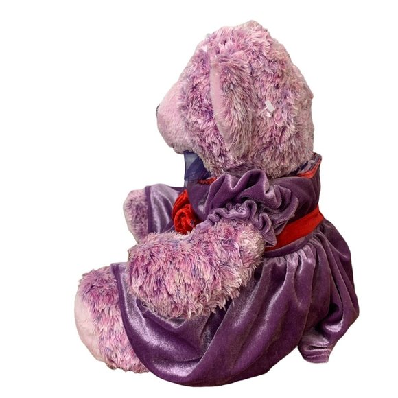 Build A Bear NIKKI II 2 Purple Plush Teddy 15" Children Cancer READ FLAWS - Picture 4 of 9